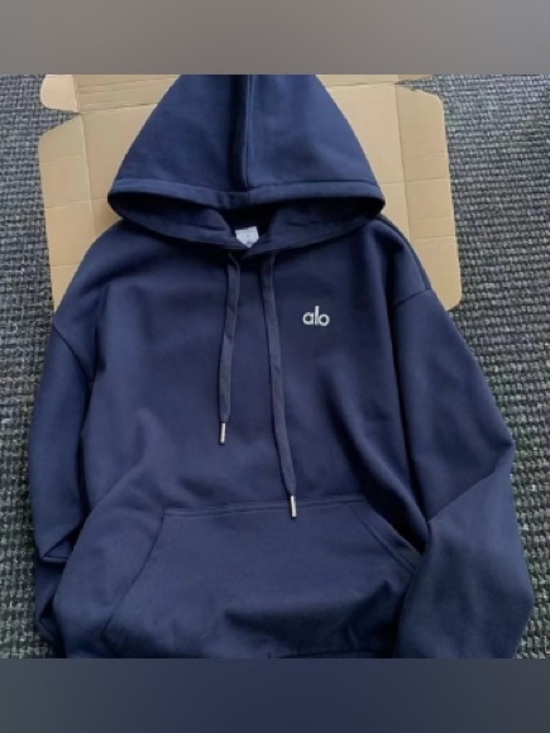 ALO Yoga Tops - ALO Yoga Navy Blue Pullover Hoodie